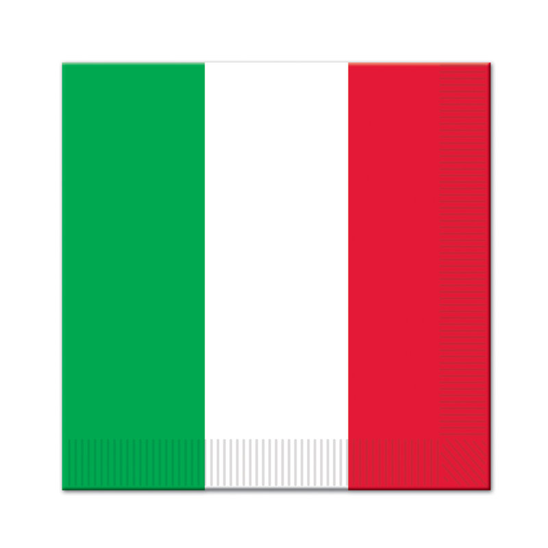 Red, White & Green Luncheon Napkins