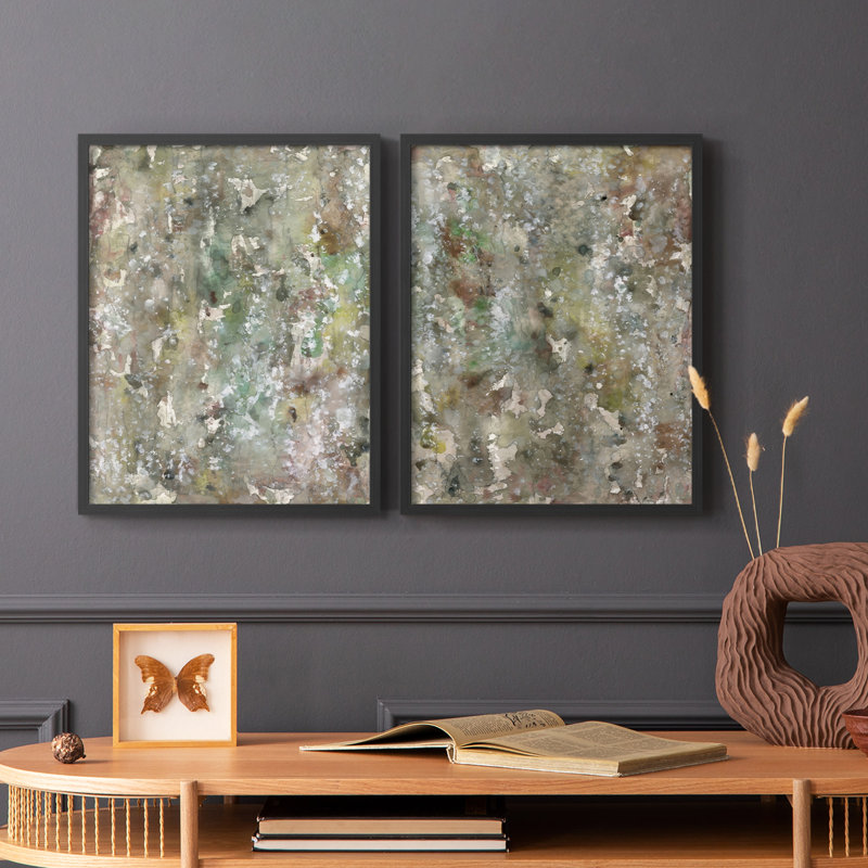 «Abstract Bark I», reproduction encadrée de qualité supérieure - prête à être accrochée - aucun clou requis - aucun clou requis