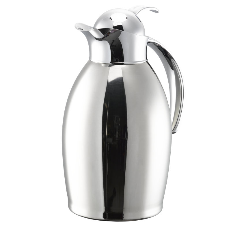 Stainless Steel Vacuum Insulated Push Button Server, Polished