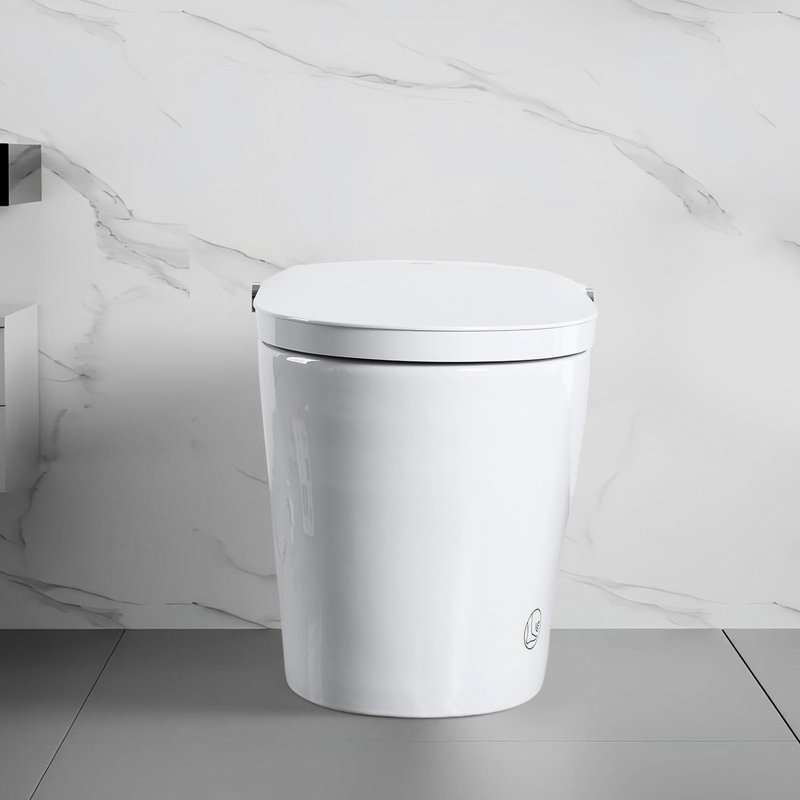 Smart Toilet With Built - In Bidet, And One Piece Design, Auto Open/Close Lid By Radar Sensor, Flush System, Heated Seat Adjustable Temperature, Warm Water Wash Bubble Wash. Multiple Modes Like Move