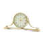 Roman Numeral Metal Quartz movement / Crystal Alarm Tabletop Clock in Brass
