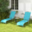 Chaise longue de patio avec accoudoirs inclinables réglables, turquoise-164056106-164056109