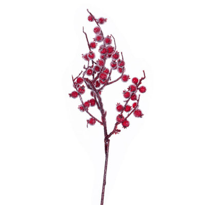 14" Winter Icy Red Berry Pick
