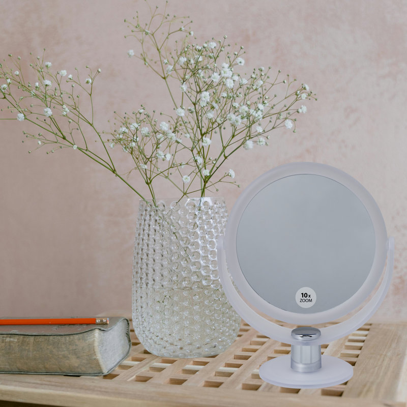 Amya Vanity Makeup Mirror, Frost