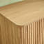 Commode 3 tiroirs, commode moderne à courbes de 27,6 po de largeur, table de chevet, rangement de tiroir en bois pour chambre à coucher, salon, couloir