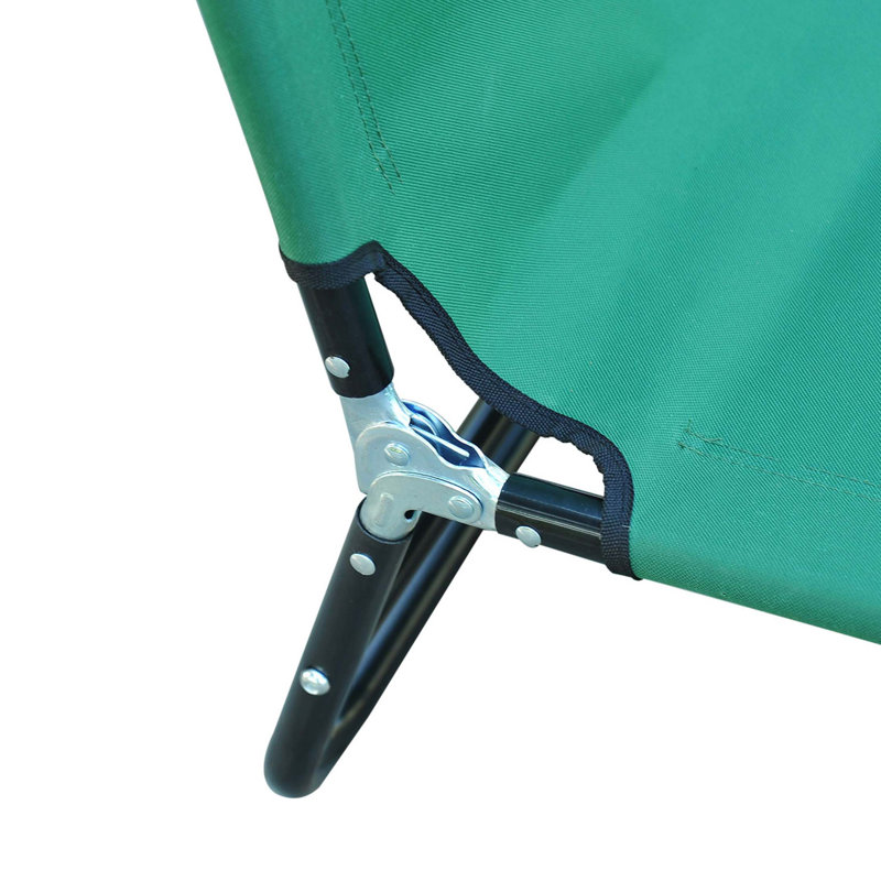 Foldable Outdoor Chaise Lounge Chair, 5-Level Reclining Camping Tanning Chair with Strong Oxford Fabric for Beach, Yard, Patio, Pool