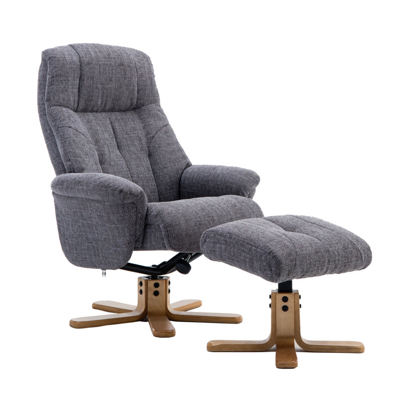 Billings 80cm Wide Swivel Standard Recliner, Grey