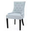 Chaises de salle à manger modernes et bleues avec piqûre en losanges-1137806931