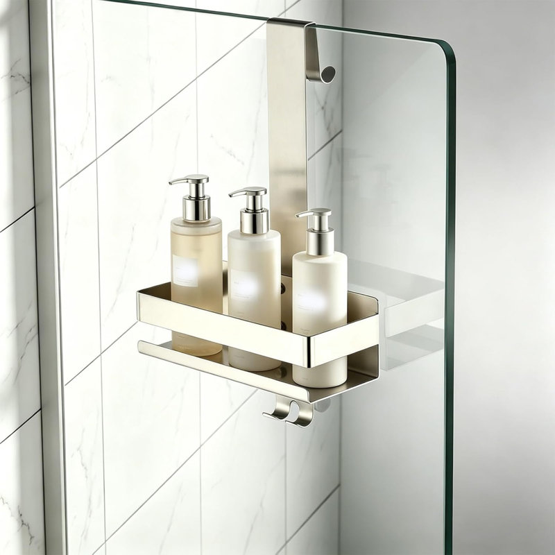 Over-the-Door Stainless Steel Shower Caddy