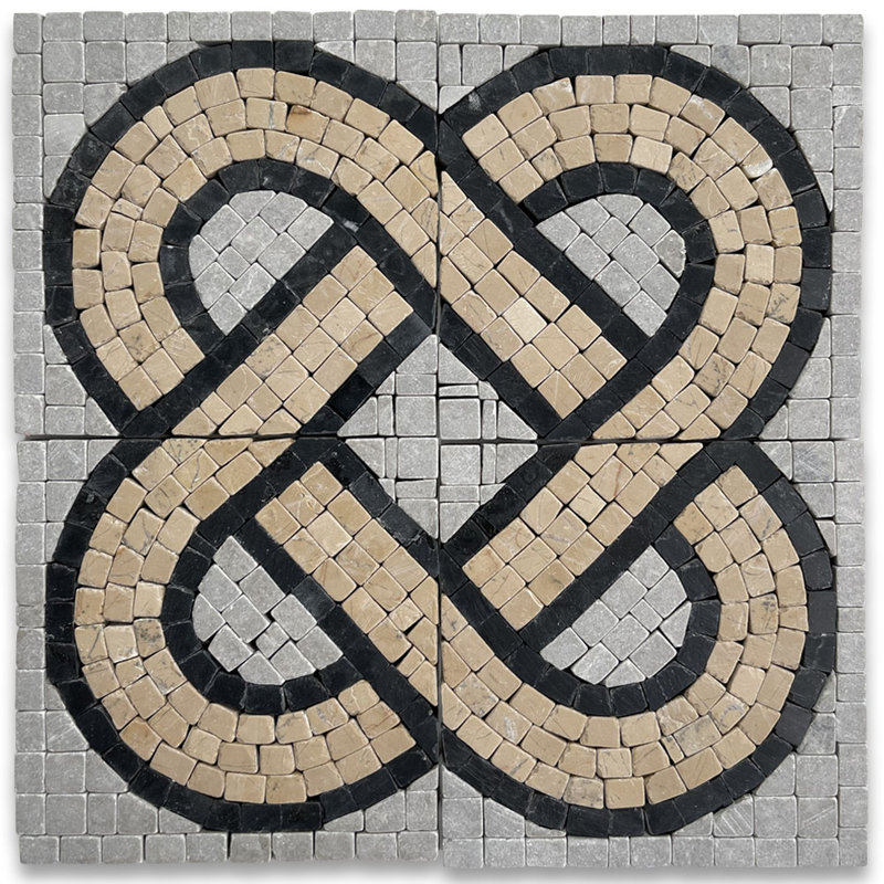 Carreau de mosaïque de marbre et de plancher flèche verte 4 "x 4" Arrow