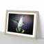 Hummingbird Bird in Flight in Abstract - Picture Frame Painting Print-55763874-55763876