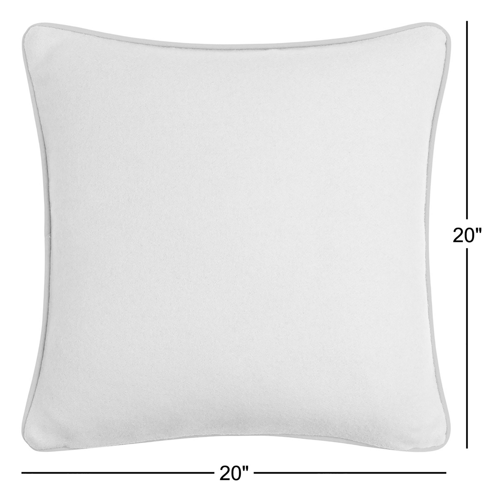 Lombard Wool Throw Pillow, Down, 20" x 20", Blue/Orange