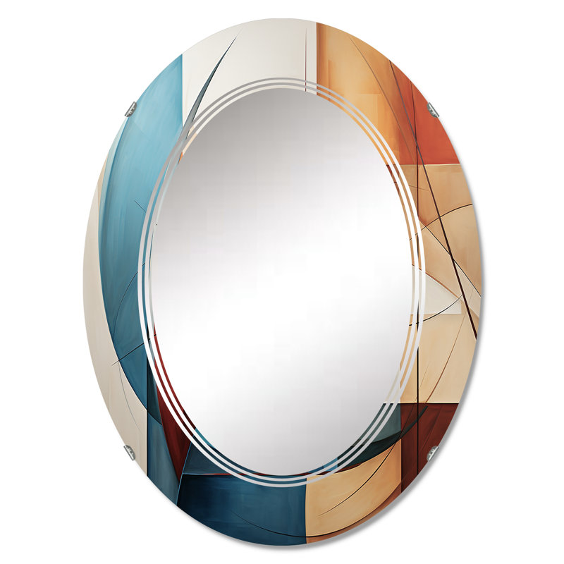Trevoux - Miroir mural moderne ovale, 30 po x 20 po