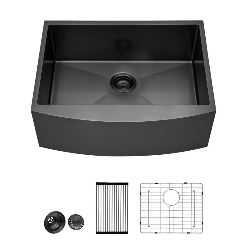 30'' L Farmhouse / Apron Single Bowl Stainless Steel Kitchen Sink
