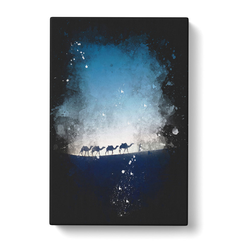 Camels Trekking In Morocco - Wrapped Canvas Painting, 91cm H x 60cm W x 3cm D