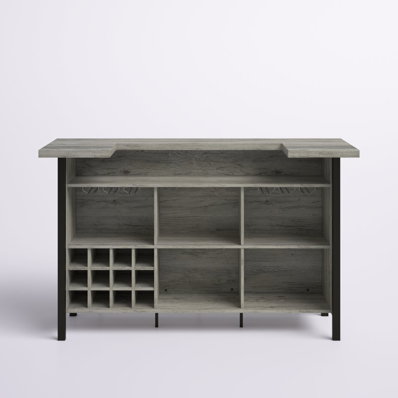 Cattan 70.75'' Home Bar, Gray Driftwood