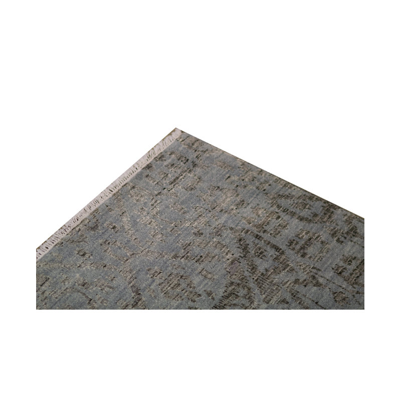 Wool Ikat Area Rug in Gray