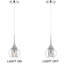 Luminaire suspendu sphère 1 lumière avec détails en cristal Delhi
