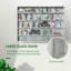 Vitrine, vitrine en verre avec 2 portes et tablettes réglables, fixation murale-963722512