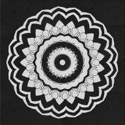 Tapis noir/gris tissé à la machine