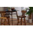 Bali & Pari Luli Suar Wood Counter Stool - Handcrafted Solid Wood Stool With Backrest, Rustic Modern Seating For Kitchen Island Or Dining Area-2009071560