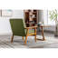 Chaise de loisirs avec accoudoirs et pieds en bois massif, chaise d'appoint Mid-Century moderne