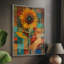 Reproduction encadrée FLORAL Series CDXCI - bois massif-1241774655