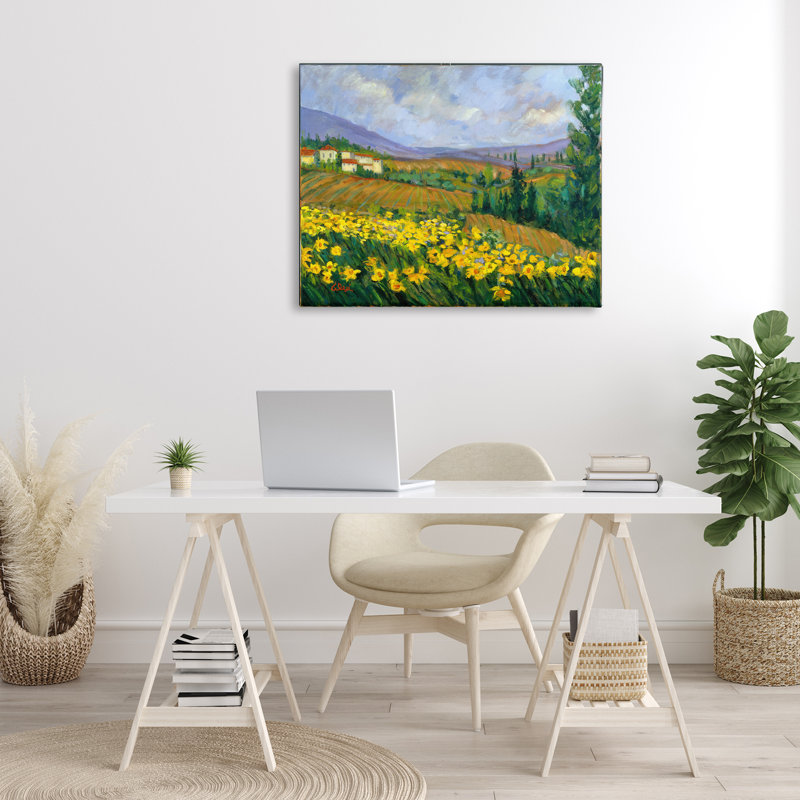 "Daffodil Field" par Farm, art mural sur toile par Alexi Fine, H 30 po x l 40 po