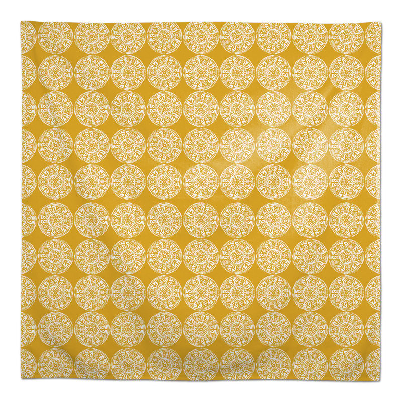 Nappe géométrique carrée, Jaune