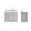 Ensemble de meuble-lavabo simple 43 po Aberdeenshire-85364418