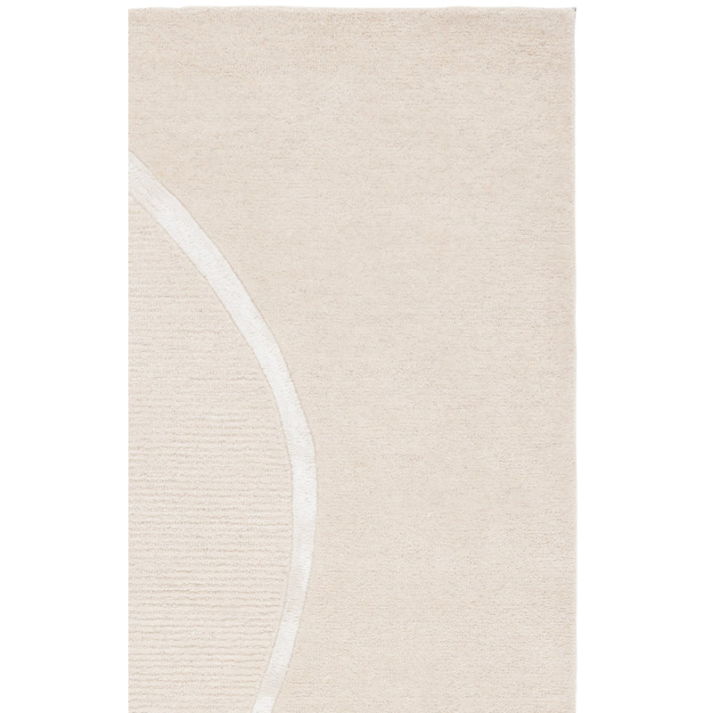 Tapis ivoire en laine / viscose touffeté à la main Fifth Avenue 452, Tapis de couloir 2 pi 3 po x 8 pi