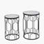 Mel Glass Top Frame Nesting Tables