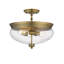 Plafonnier semi-encastré 3 lumières 15 po Reichert-100928440-100928441