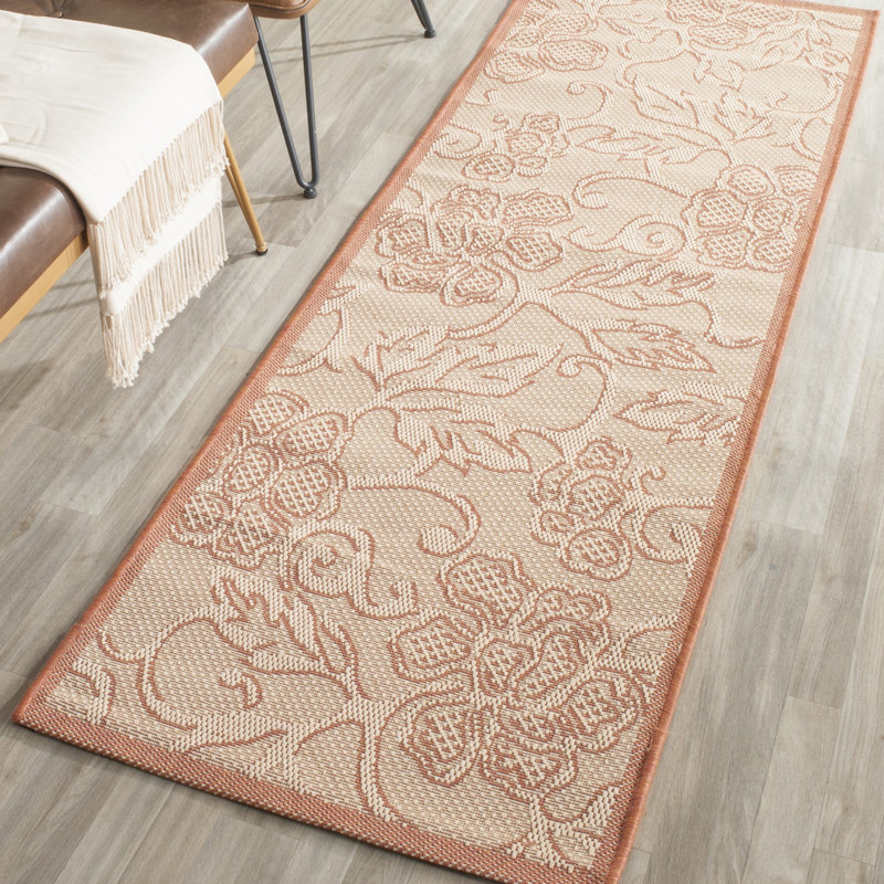Tapis d'intérieur / extérieur à fleurs Herefordshire Performance, Tapis de couloir 2 pi 3 po x 6 pi 7 po