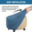 Housse extensible pour repose-pieds rond avec fond élastique-214756653