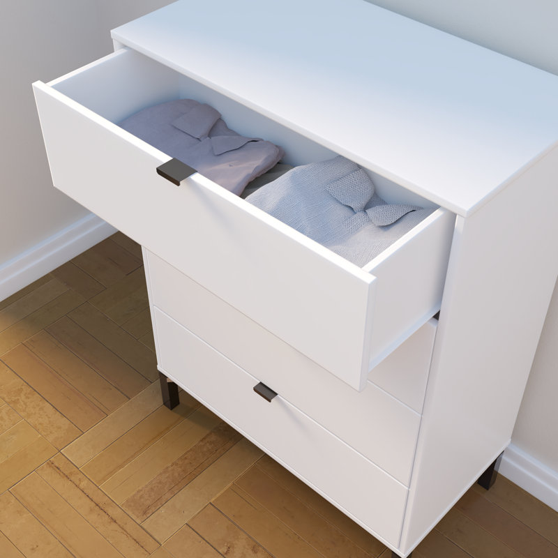 30" - Four Drawer Standard Chest, White