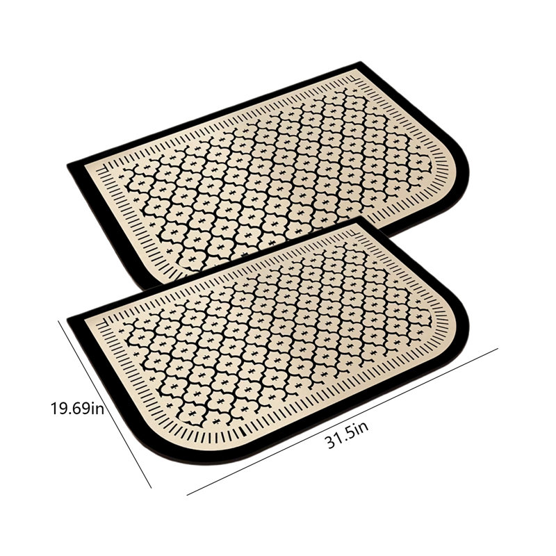 Absorbent Non-Slip Quick-Dry Bathroom Rug, 19.69" L x 31.5" W