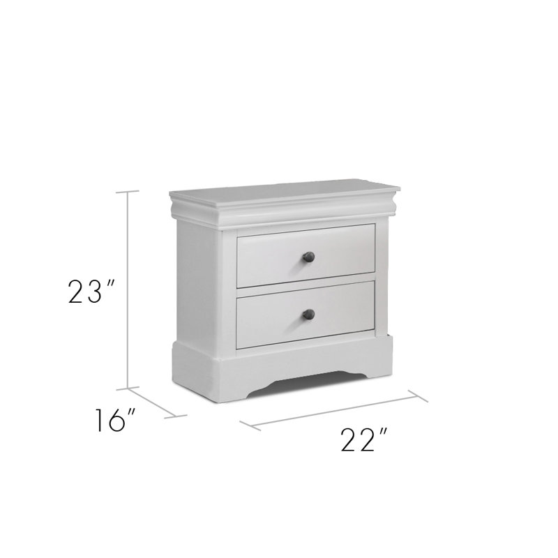 Louis Philip Nightstand, White