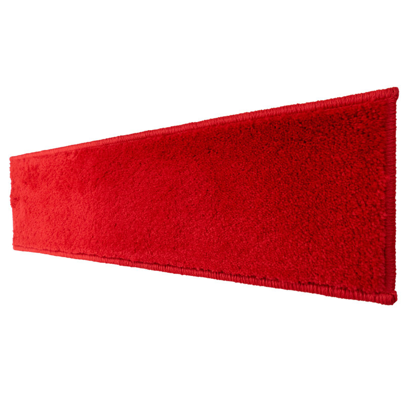 Tapis d'escalier antibactérien lavable sur mesure, Tapis de couloir 11 po x 26 po, Rouge