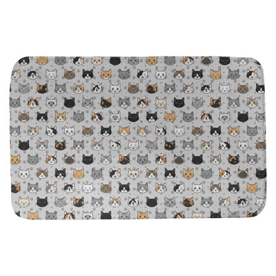 Tapis pour salle de bain chat Kitterman