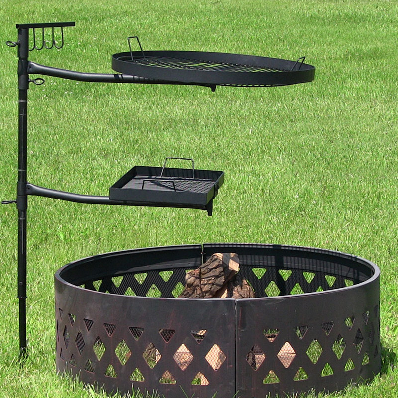  Dual Cooking Fire Pit Campfire Cookware