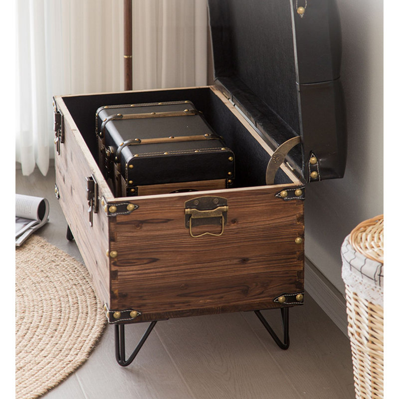 American Traditional Upholstered Shoe Storage Bench with Corner Protectors