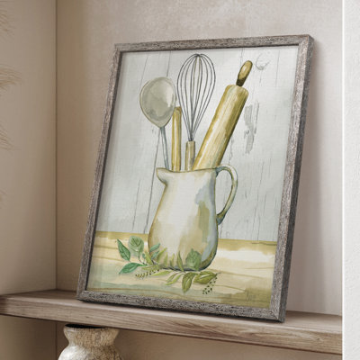 Kitchen Gear II Framed Print - Solid Wood