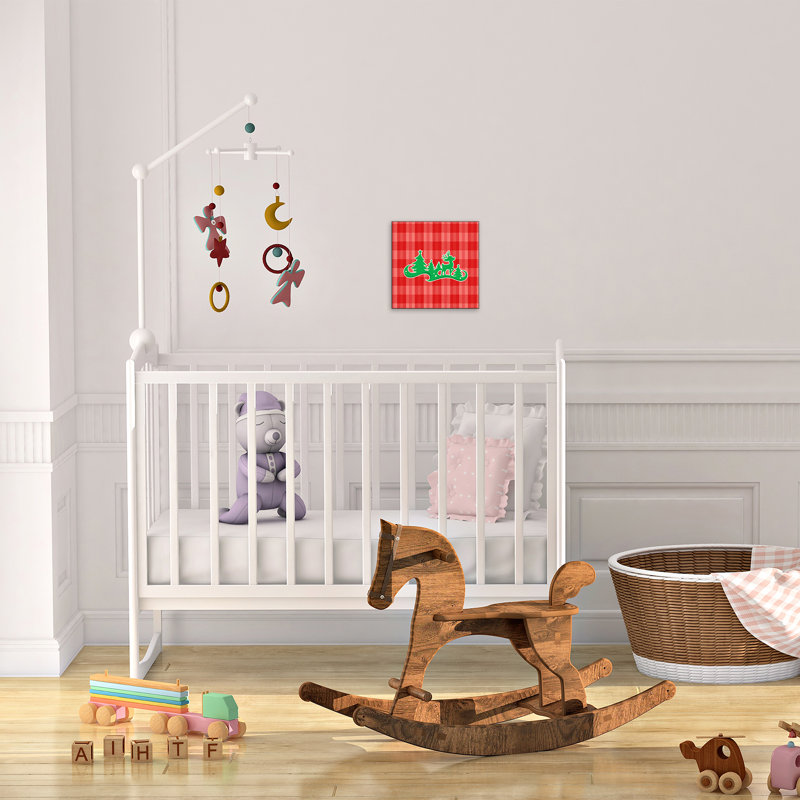 « christmas tree renne », art encadré Clotilde, Rouge