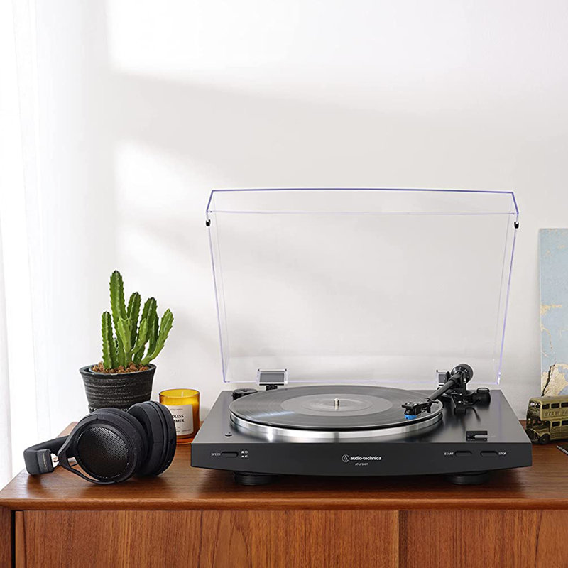 Black Aluminum Belt Drive Fully Automatic Turntable