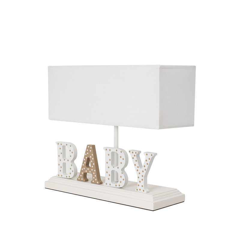 Lampe de table 11 po Ezabel, Blanc, Brun