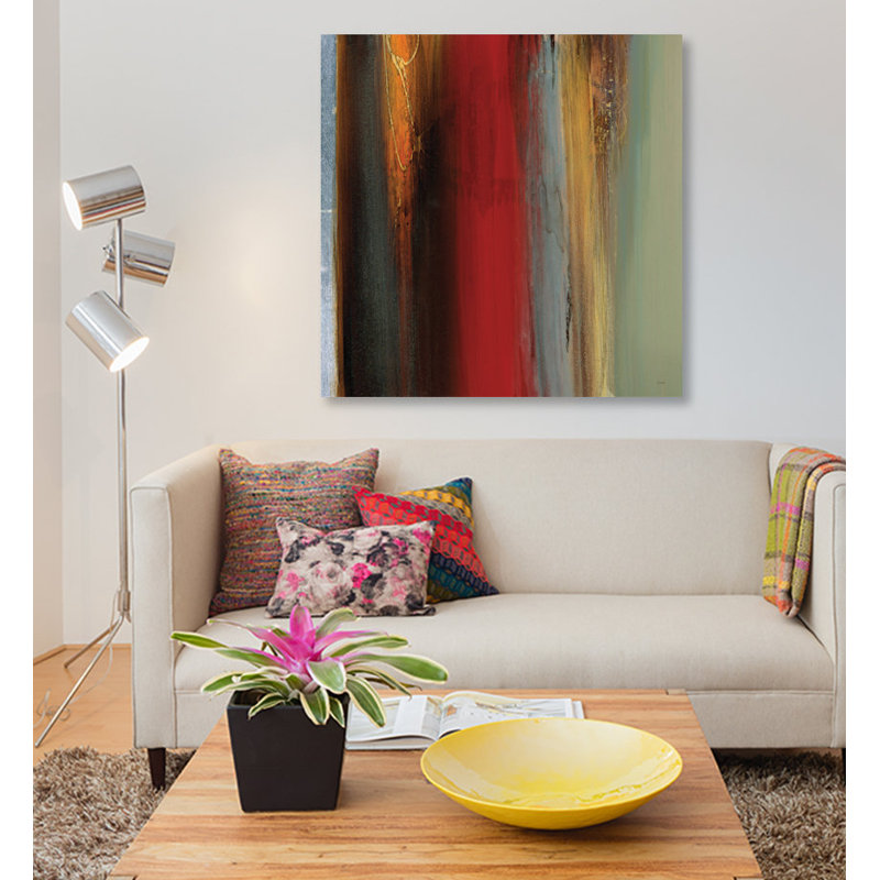 « district ii », impression sur toile, H 26 po x l 26 po x P 1,5 po, Pas de tapis, Toile tendue
