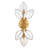 Fredrick Ramond Amira Two-Light Wall Sconce w/ Clear Pressed Glass Leaves