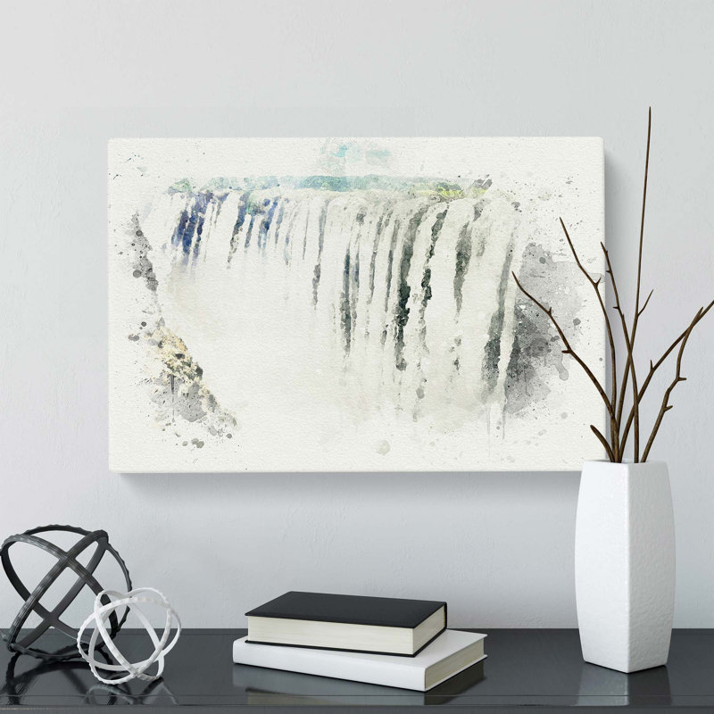 Victoria Falls In Zambia & Zimbabwe In Abstract - Wrapped Canvas Print, 35cm H x 50cm W x 3cm D