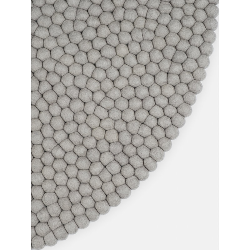 Round Solid Colour Wool Hand Woven Area Rug, Round 250cm